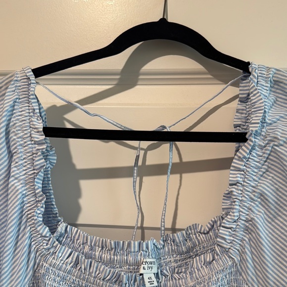 Blue and White Striped nap Dress - Picture 4 of 5